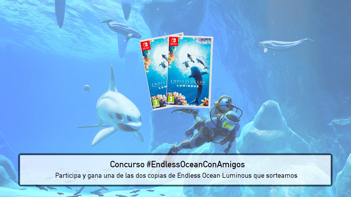 JuegosADN's tweet photo. 🔥¡Gana una de las 2 copias de Endless Ocean Luminous para Nintendo Switch con nuestro sorteo!

✅Sigue a @JuegosADN 
✅ Haz RT a este tweet
✅ Responde y menciona a 2 amigos con #EndlessOceanConAmigos y cuéntanos qué esperas descubrir en las inmersiones en grupo.
🍀Ganador 25/04 https://t.co/6k6GQoV0AG