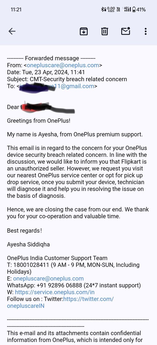 Secure_rity's tweet image. Please do not buy #oneplusmobile from @Flipkart,
 @oneplus has cleared that Flipkart is unauthorised seller of #onrplus
