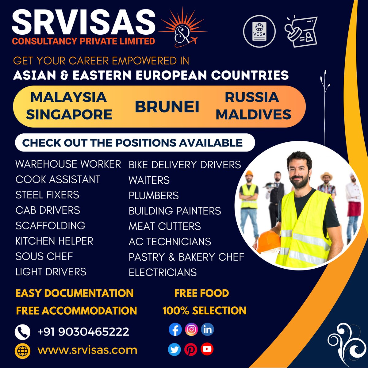 Are you looking for exciting job opportunities in Asian or Eastern European countries? 
Visa #CareerGoals #VisaService #WorkAbroad #ImmigrationServices #VisaAssistance #VisaExpert #VisaConsultation #VisaApplication #WorkVisa #VisaProcess #VisaSupport #TravelWithEase