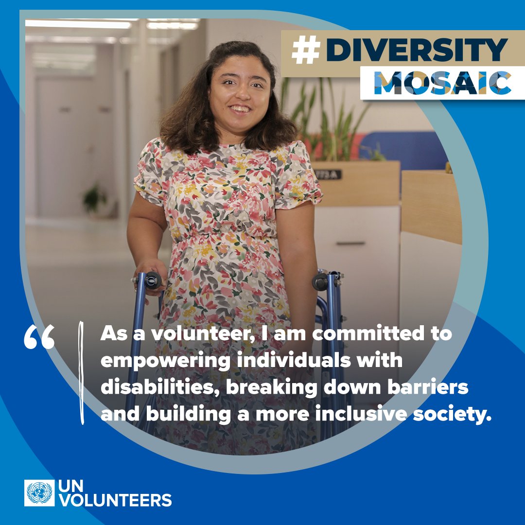 'My motto is, ‘make the impossible possible’'. Lana is a Research Assistant @UNESCWA in Lebanon 🇱🇧. 

There, she promotes #GenderEquality and helps to identify knowledge gaps to help vulnerable populations.💙 

#DiversityMosaic