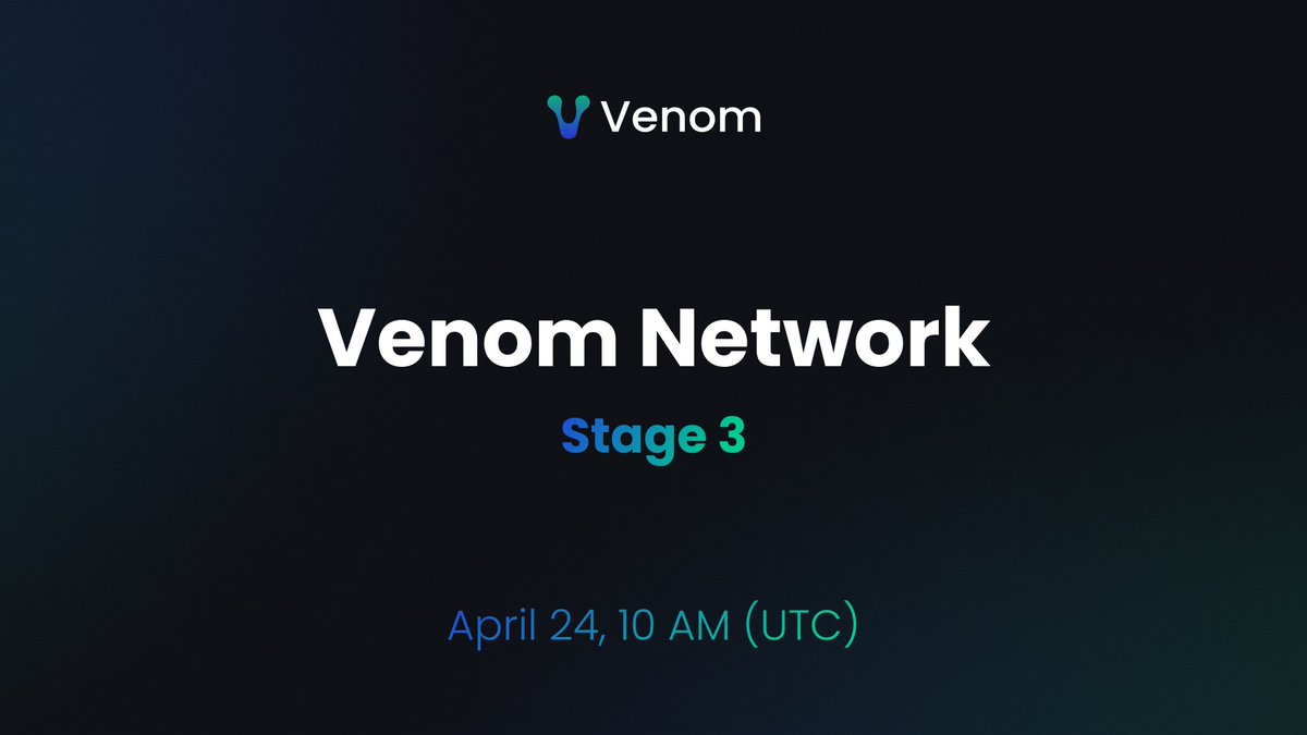 Stage 3 of Venom Quests is officially kicking off! Now there are more opportunities than ever to climb the leaderboard and earn rewards. 👉 Head here for all the details medium.com/venom-network/…