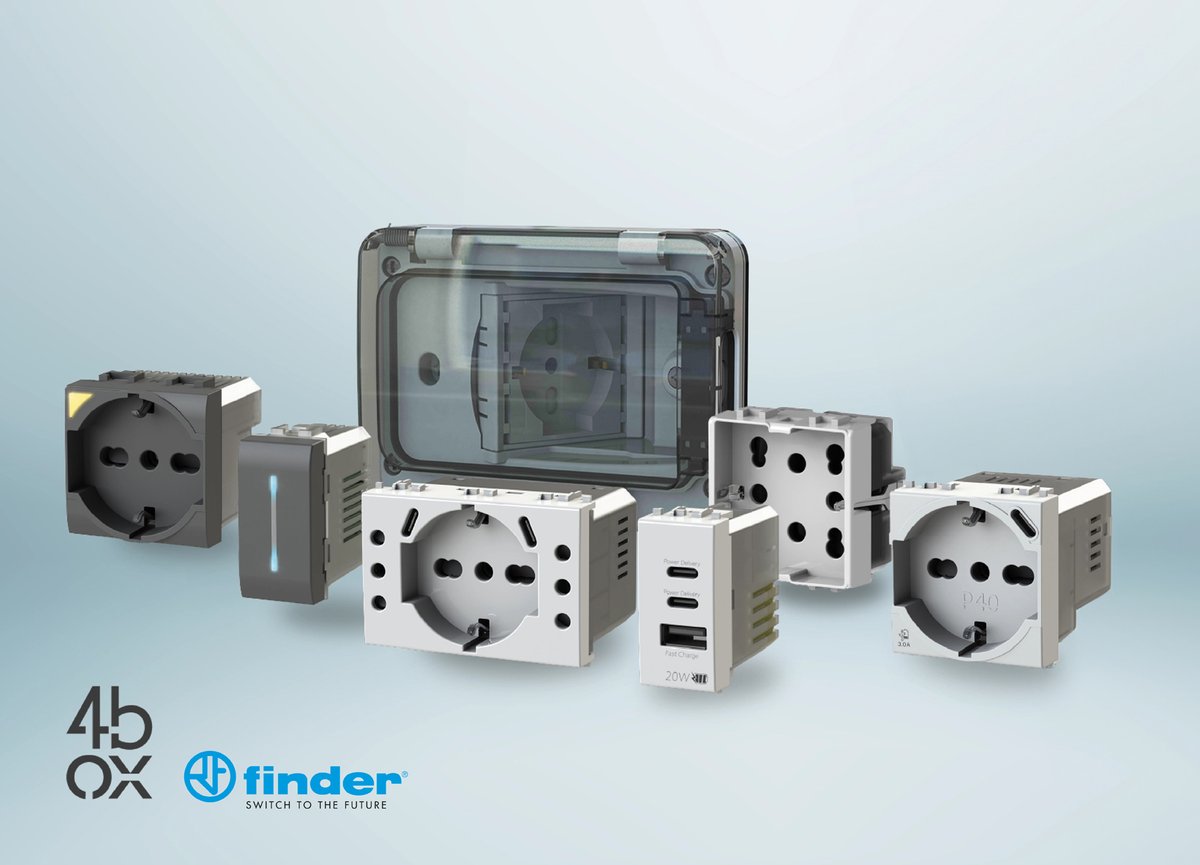 grumelecsl's tweet photo. 🔷 Finder amplía su catálogo mediante una alianza estratégica con 4BOX
 
El catálogo de Finder se amplía con tomas de corriente, tomas de carga, pulsadores y toda la gama de productos 4BOX

👉 https://t.co/yzSgsZM6gR

#finder #4box https://t.co/JE8xfkvLHT