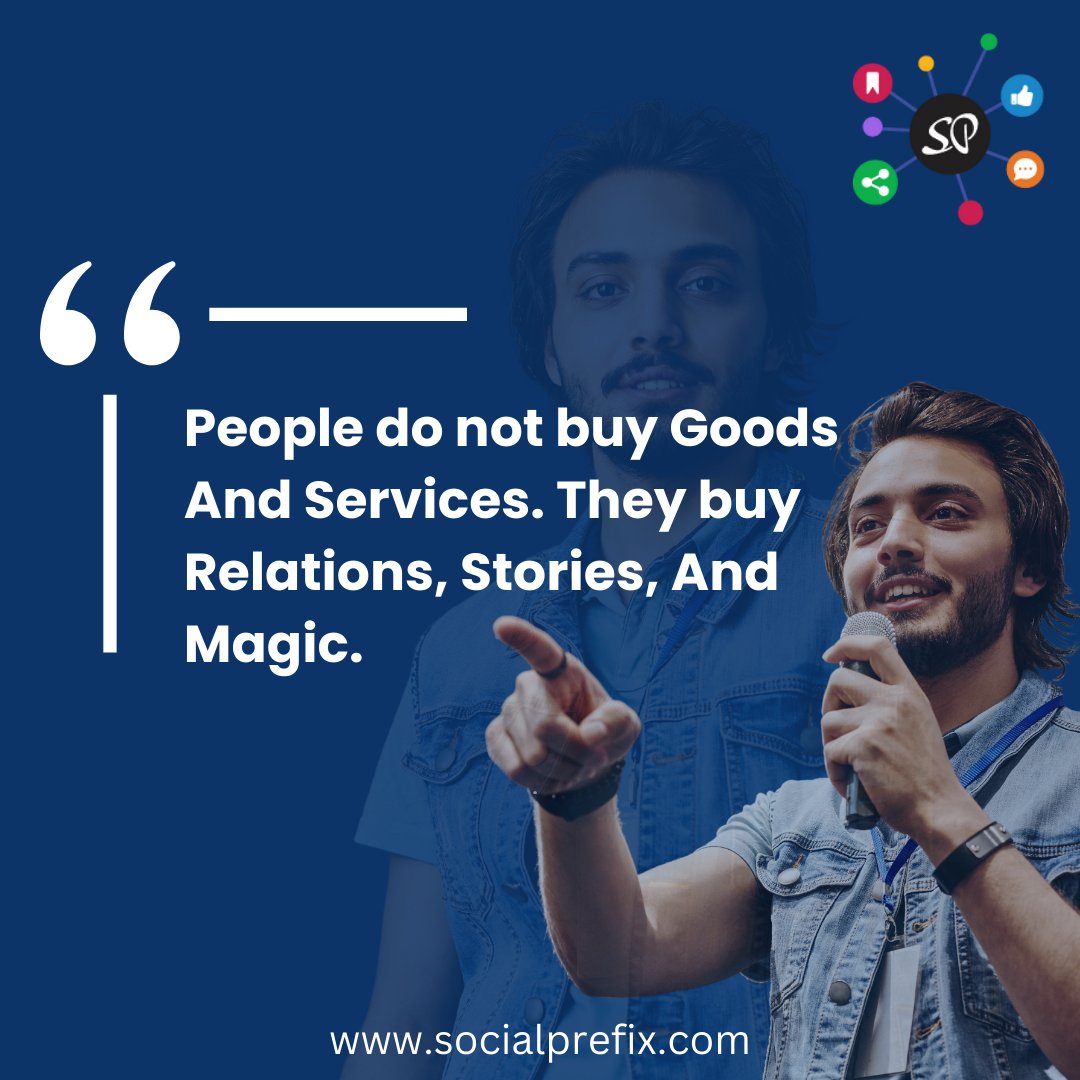 People do not buy Goods And Services. They buy Relations, Stories, And Magic.

To know more visit our website 👉 socialprefix.com

#digitalmarketing2024 #digitalmarketingservices #socialprefix #digitalmarketing