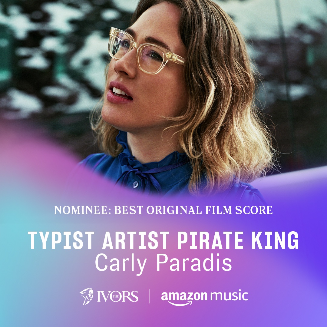 Typist Artist Pirate King has been nominated for an Ivor Novello Award for Best Original Film Score 💙 such an honour, thank you @IvorsAcademy  ! 💜 #TheIvors