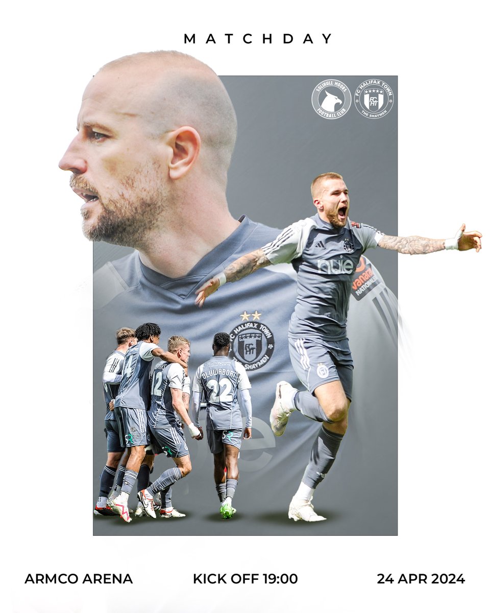 FCHTOnline's tweet photo. 𝙄𝙏’𝙎 𝙈𝘼𝙏𝘾𝙃𝘿𝘼𝙔 🙌

Back the boys. 💙

🆚 Solihull Moors
🏟️ ARMCO Arena
⏰ 19:00 KO 
📺 Live on TNT Sports 
🏆 Vanarama National League Play-Off Eliminator 

#Shaymen | AL https://t.co/CEDeUL2GYk