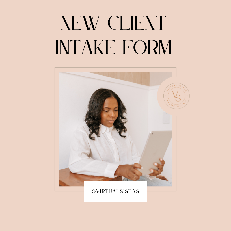 ✨New Client Intake Form ✨
.
If you have not read 'Land a Client in 13 Days' Please download that prior to using this form. 
.
Download your FREE copy here at virtualsistas.com.
.
.
.
.
.
.
#Virtualsistas #AIHelp #VirtualWorkforce #OnlineSupport #DigitalWorkplace