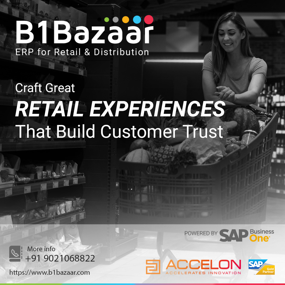 B1Bazaar lets retailers curate amazing retail experiences through features like omnichannel retail, marketing, schemes, promotions & loyalty points systems.

Book a demo: b1bazaar.com/retail-crm.php

#retail #sapbusinessone #erp #retailsolutions #retailindustry #retailerp