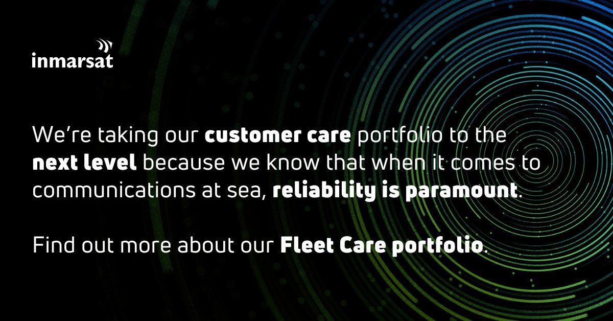 Our innovative new customer care plan portfolio assures #shipping companies and #seafarers that they can rely on our #connectivity to operate effectively wherever they are, removing the burden of equipment maintenance and providing instant access to info. bit.ly/49NJmuw