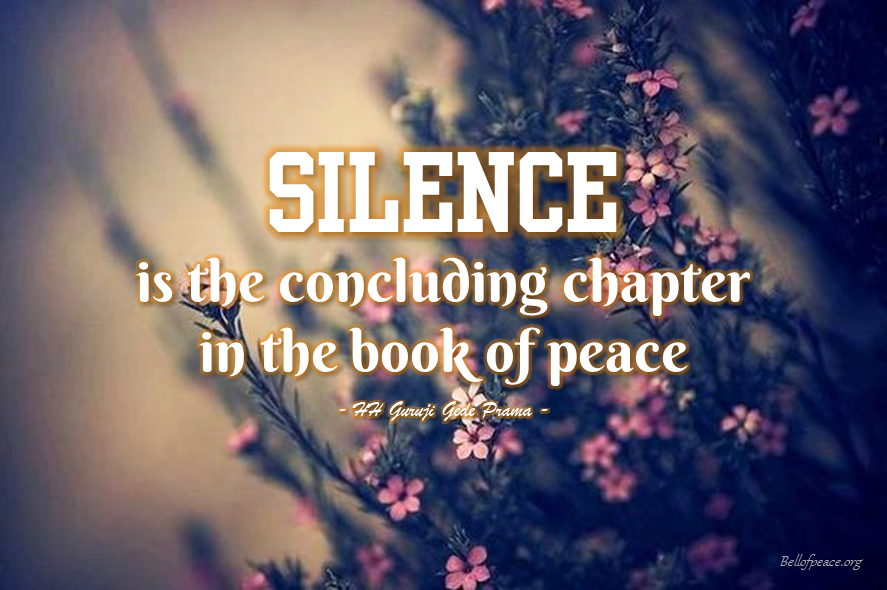 Silence is... #bali #love #peace #meditation bellofpeace.org Photo courtesy: Pinterest