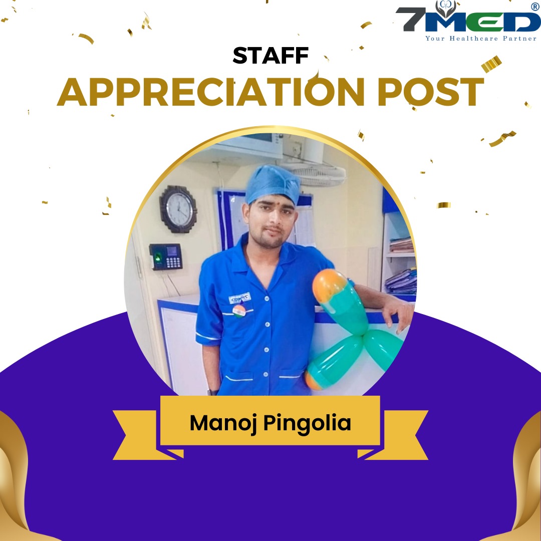 IkshikaK's tweet photo. Manoj, our Dialysis Technician, is this week's staff appreciation spotlight! Since joining in  2023, he's impressed with his dedication to patient care and follow-up. #7MEDCares #StaffAppreciation #ThankYou #7Med #ckshospital
@7medIndia @VikasVerma_7MED @CksHospital https://t.co/V0Ch6TUQOt