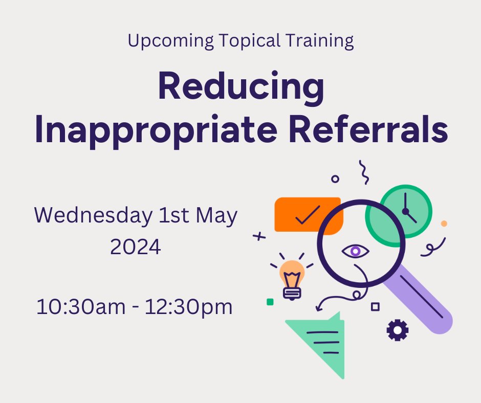 📫Are you struggling with inappropriate referrals to your service? Join our Topical Training and learn how to navigate and safeguard your project by communicating clear criteria and knowing when to say no. Book now: tinyurl.com/3azdmynf #CharityTraining #Befriending