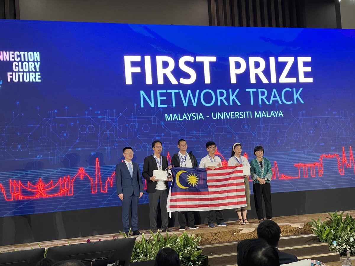 CONGRATULATIONS! We are proud to announce that Universiti Malaya has won FIRST PRIZE (SILVER) (NETWORK Track) in the Huawei ICT Competition Asia Pacific 2024 held in Jakarta, Indonesia on 18th April 2024. More details at: facebook.com/photo?fbid=842…