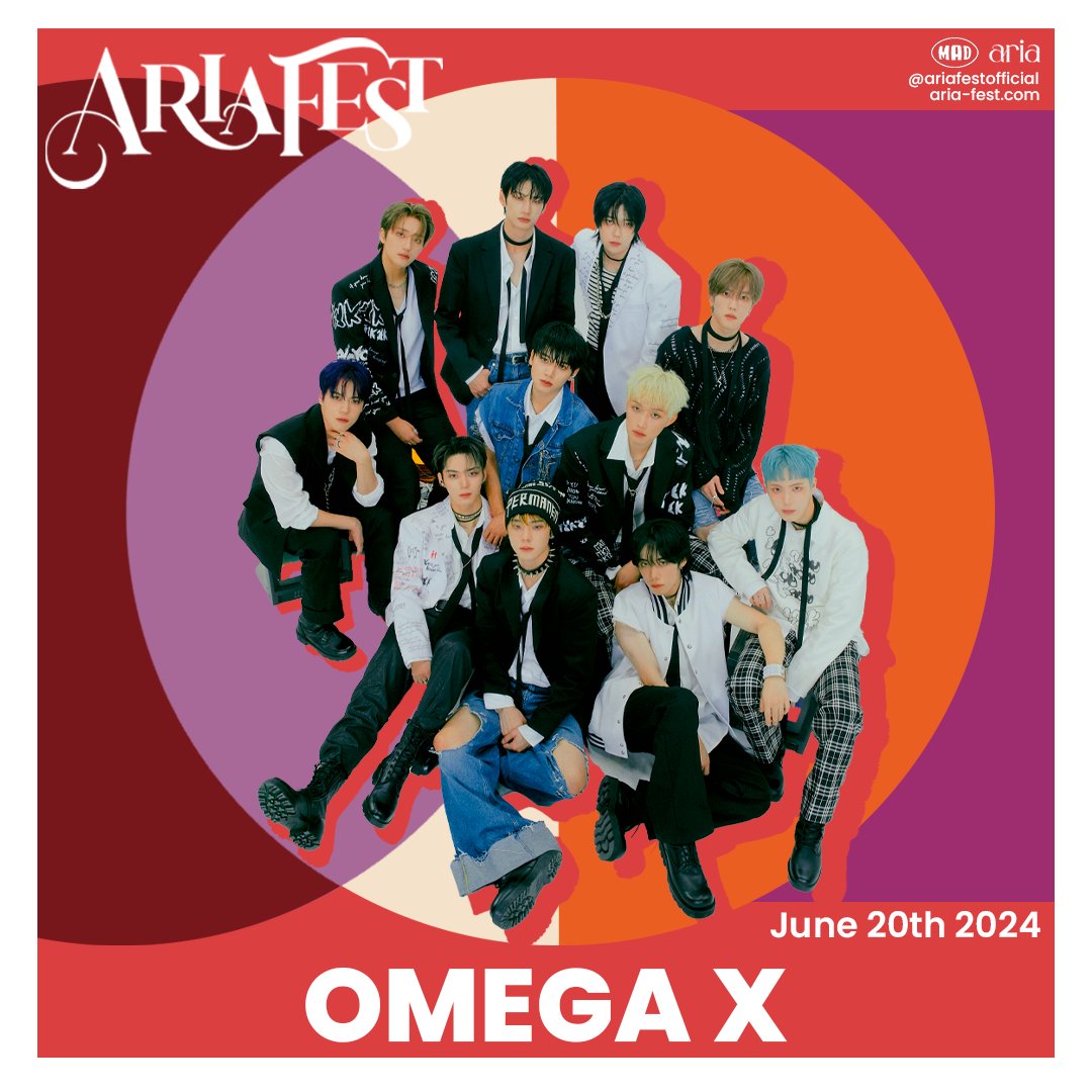 We're excited to announce OMEGA X, as another debut performer at Aria Fest 2024! 
With a Greek name, OMEGA X is set to make their first-ever appearance in Europe and Greece! 
#AriaFest2024 #OMEGAXinAthens #OMEGAX #IPQ #AriaGroup #MAD #KPWG #KpopworldGreece #KworldSociety
