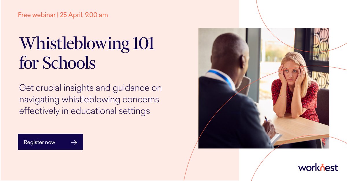 Is your #school equipped to handle whistleblowing concerns? 🏫

Join tomorrow's free webinar to learn:

⚖️ Employers’ legal duties
📣 What does and doesn’t count as whistleblowing
⚠️ Potential problems and pitfalls

Register here: ow.ly/Oajs50RavvJ

#edutwitter #UKemplaw