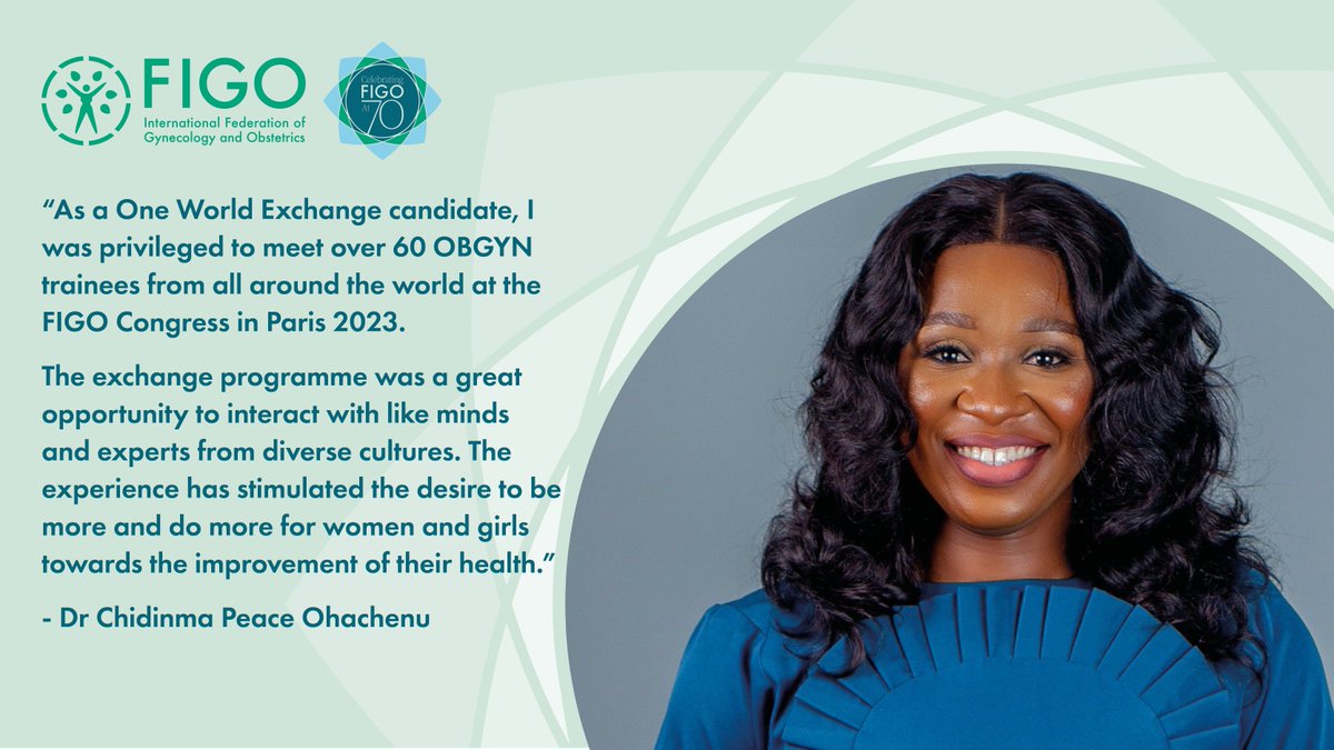 Dr Chidinma Peace Ohachenu sharing their fondest FIGO memory: 'The experience has stimulated the desire to be more and do more for women and girls towards the improvement of their health.' ow.ly/WlWT50RflK9 #FIGO70