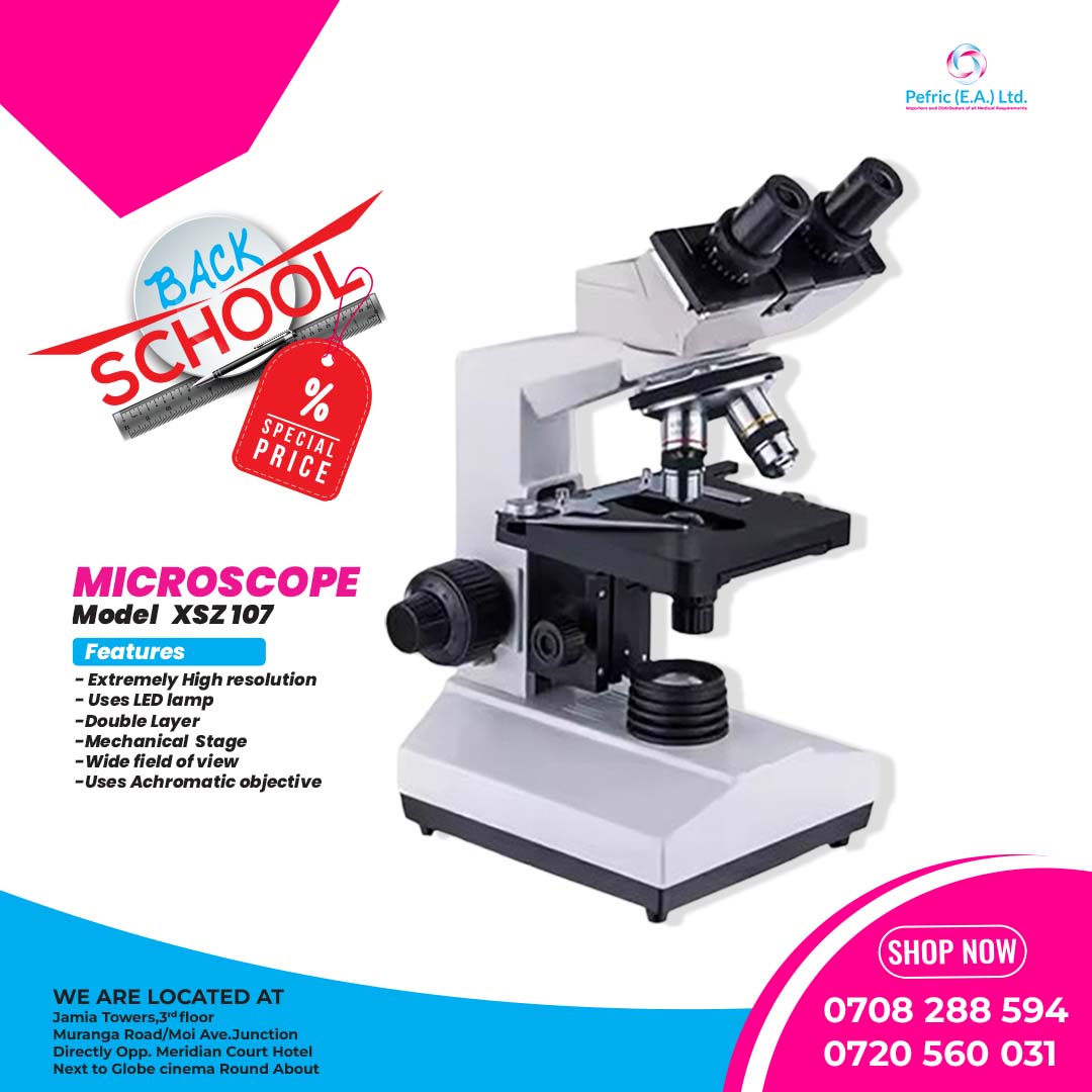 🔬 Back to School Offer! 
Get ready to explore the world of science with our special back-to-school deal on microscopes.  For a  purchase any microscope from our store and receive a special price discount ! 
#thikaroad #ElNino #Kitengela #moiavenue