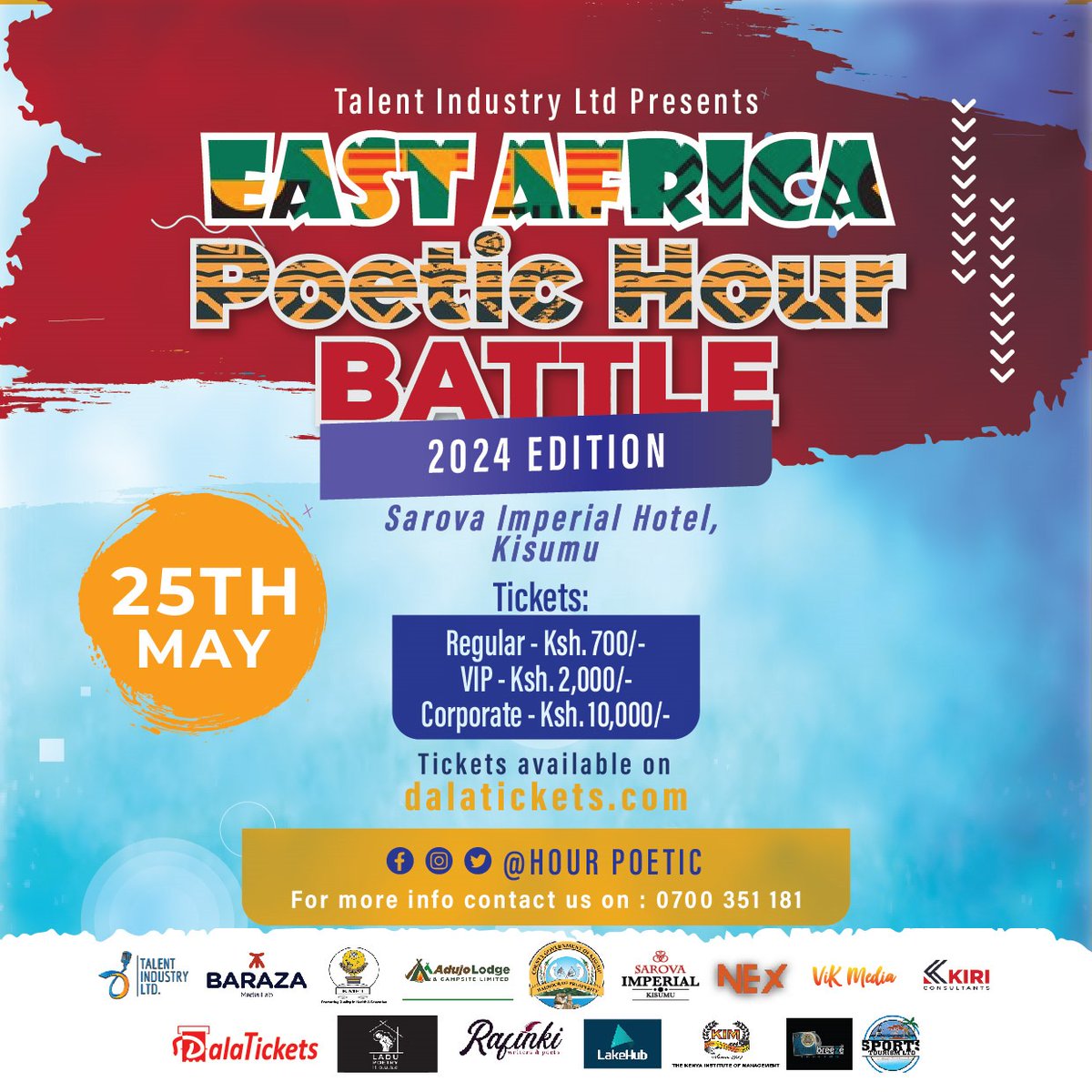 The East Africa Poetic Hour Battle is a premier cultural event that celebrates poetry, creativity, and cultural diversity across East Africa.
