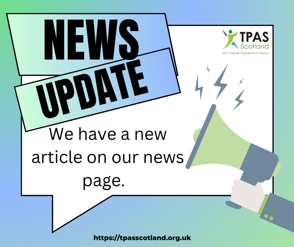 We have a few new news stories on our website covering, Scotland’s pathway to Zero Emissions Heating Money Worries Mental Health Workshop and TPAS Scotland AGM – Communities having their Say tpasscotland.org.uk/news/ #TPASScotland