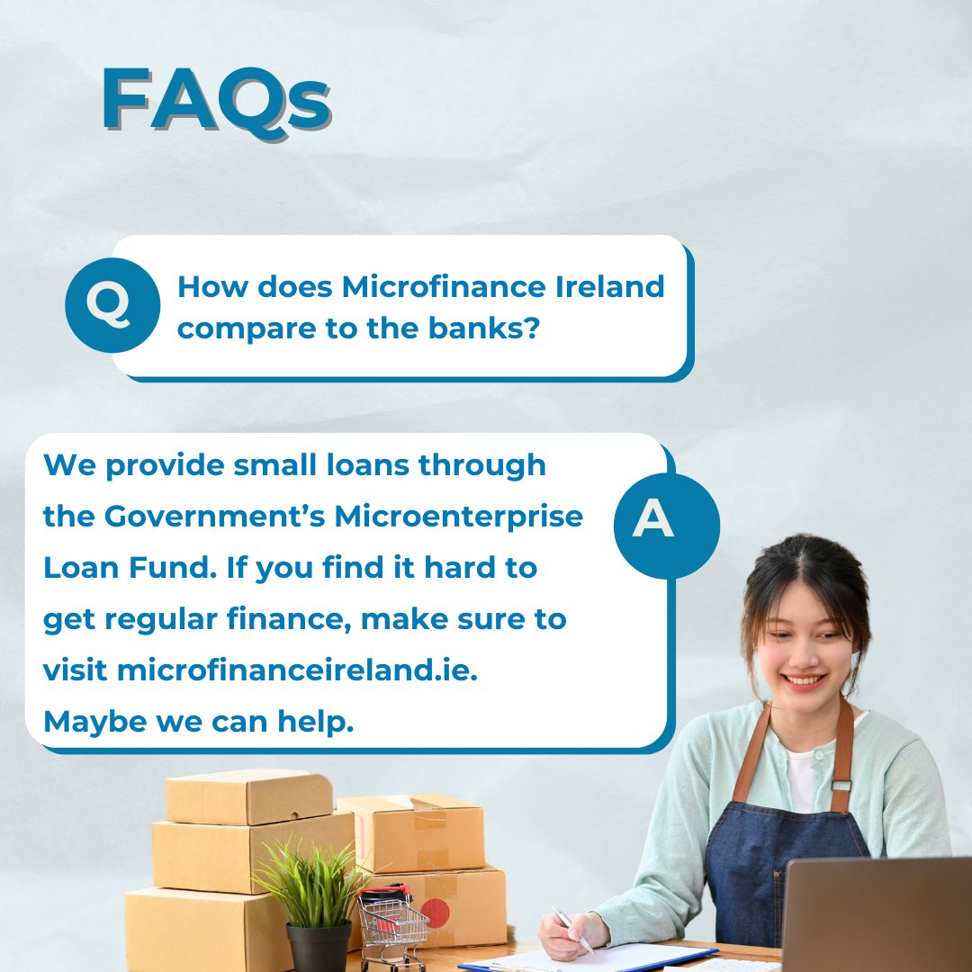 Supported by the Irish government, Microfinance Ireland support businesses who find it hard to get a loan from a traditional lender. Discover our government-supported lending solutions today 👇 microfinanceireland.ie/loan-packages-… #MFI #loanapproval #startupbusinesses #Irishbusinesses