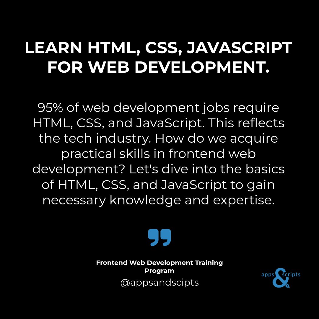 Register for the training program at appsandscripts.tech #WebDevelopment #HTML #CSS #webdev #webdevelopment #frontendtraining #appsandscripts