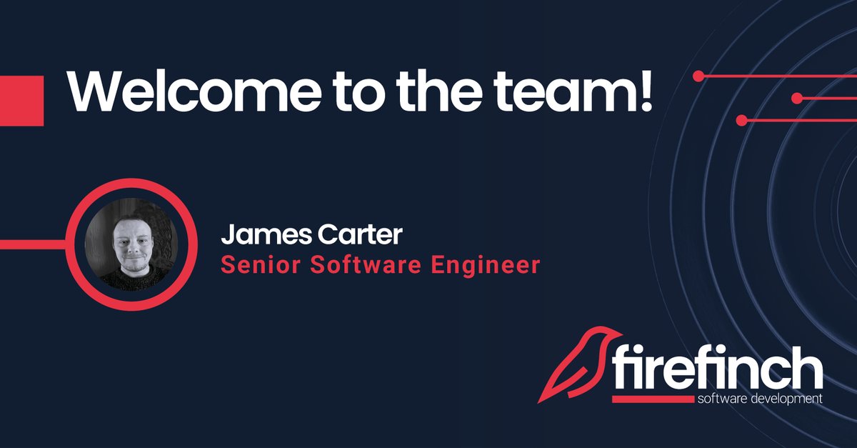 We are delighted to welcome James Carter to the Firefinch Software team as senior software engineer

#welcometotheteam #welcomeonboard #newstarter