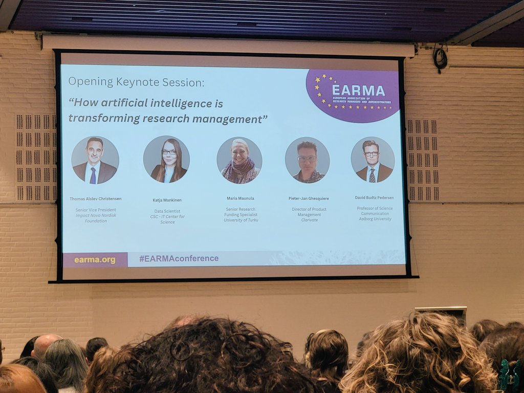 Can #AI support #researchmanagement? +1400 people eager to finding out at @EARMAorg Conference in #ODENSE