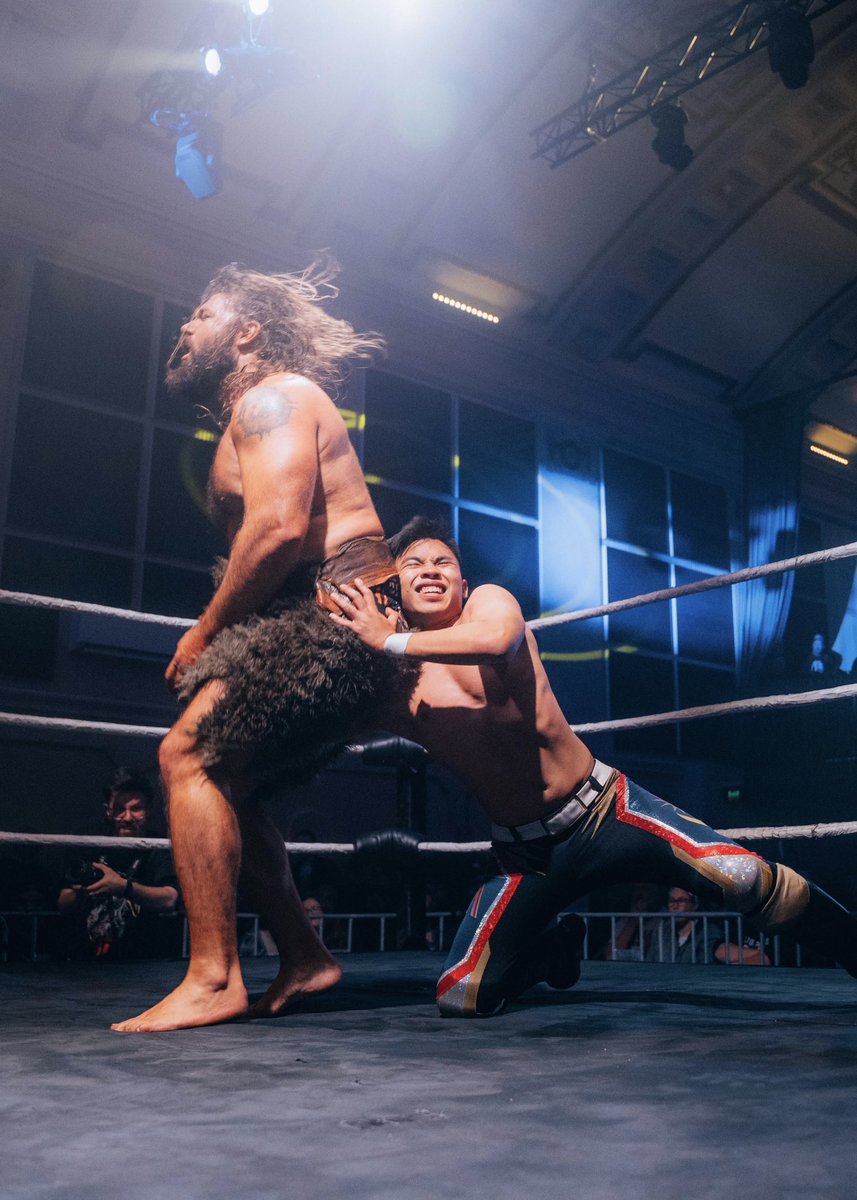 Fought a Caveman . 📍 @ROWrestlingAU 📸 TheMar Photography #EmmanAzman #ProWrestling #ProWrestler