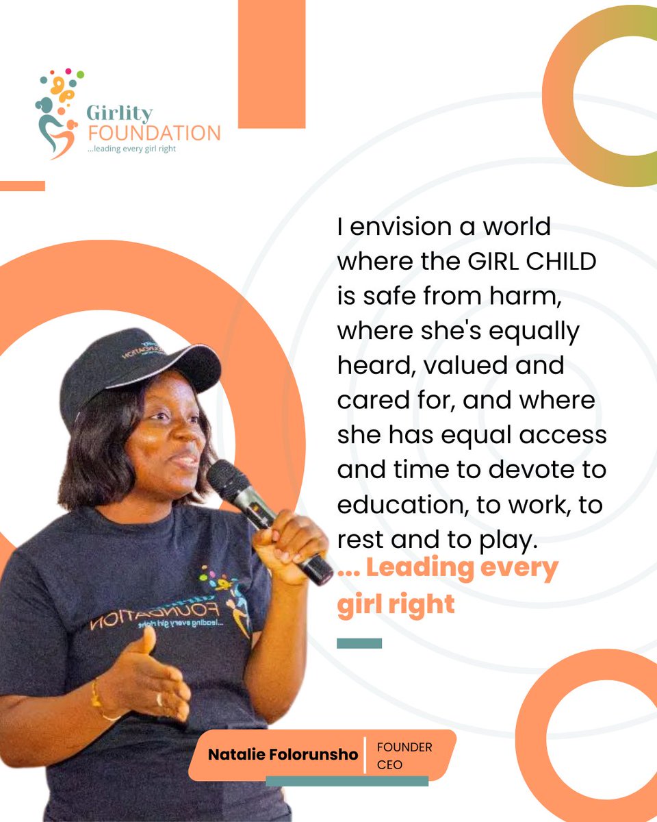 In my vision of the future, every GIRL CHILD deserves safety, equality, and opportunity. Let's create a world where every girl is cherished, empowered, and free to thrive in education. Leading every girl right. 

#girlchildrights 
#equalityforgirls 
#empowergirls 
#safechildhood