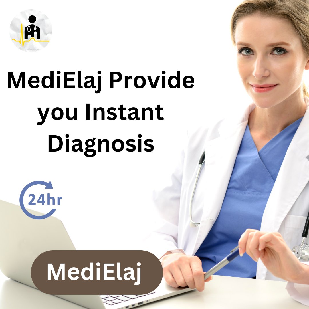 Experience instant peace of mind with MediElaj! 🌟 Our revolutionary platform offers instant diagnosis, empowering you with timely insights and guidance. Say goodbye to uncertainty and hello to reliable healthcare solutions.  #MediElaj #InstantDiagnosis #HealthcareRevolution