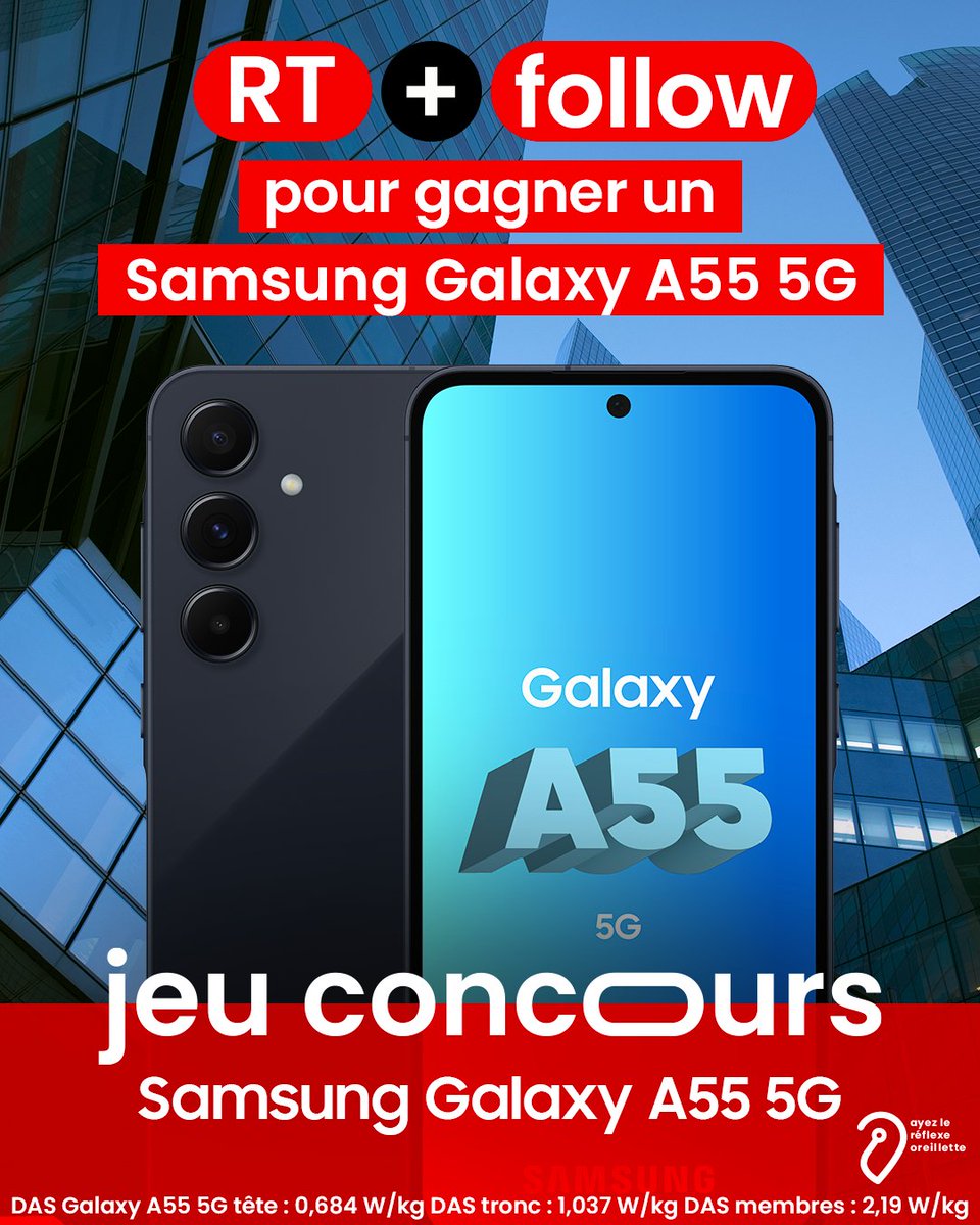 #JeuConcours ​
Avec le Samsung #GalaxyA55 5G, vos soucis de batterie pourraient bien être résolus! 🪫😉​
Bonne chance à tous (sauf à ceux qui demandent tous les jours un câble de recharge)