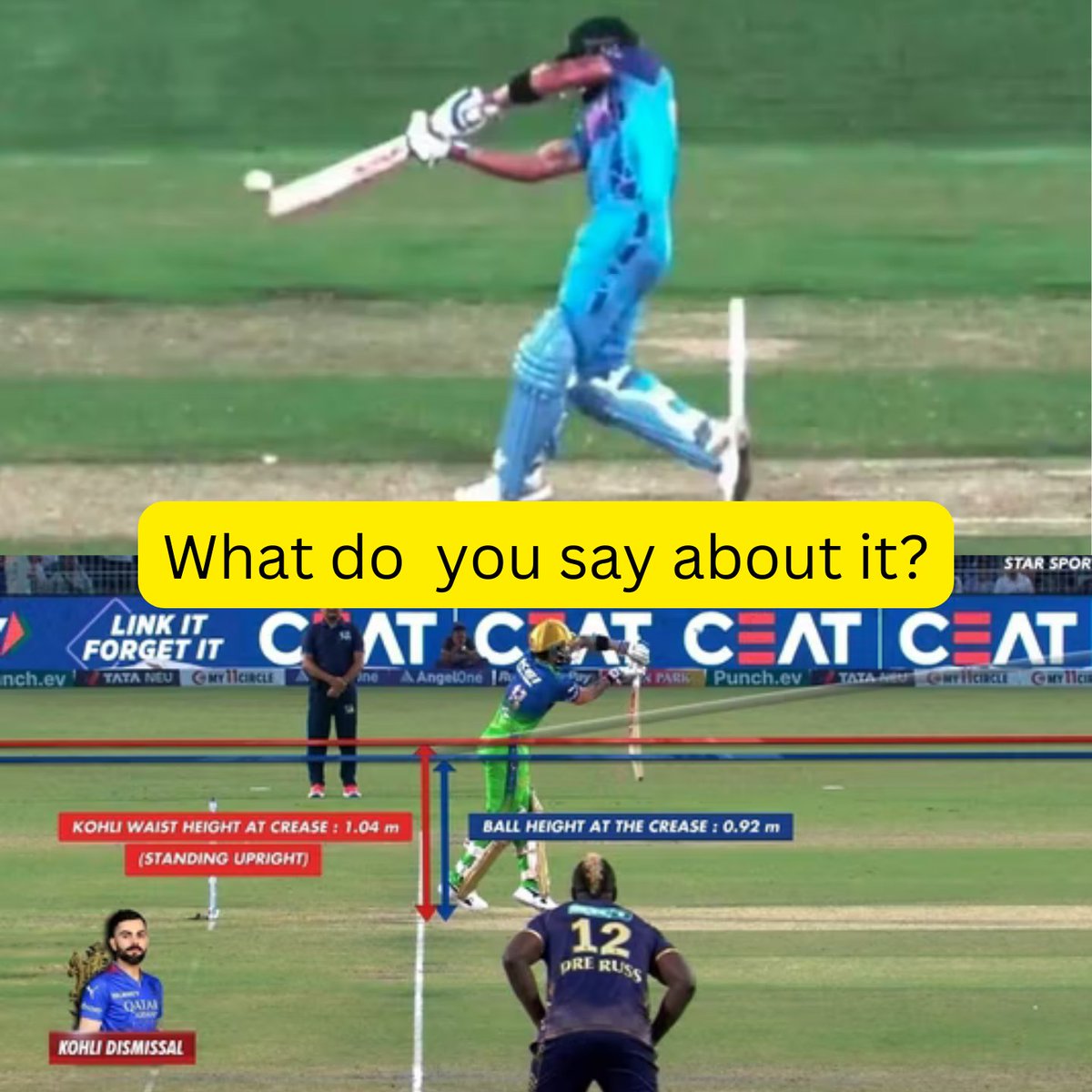 If this was not a no ball ( in ipl) then how that ball in asia cup was a no ball? 

what is your thoughts on it ?

 #pakistanvsindia #pakvsind #pakvsnz #IPL2024 #ipl #ViratKohli #viratkohliscam #noball #virat #kohli