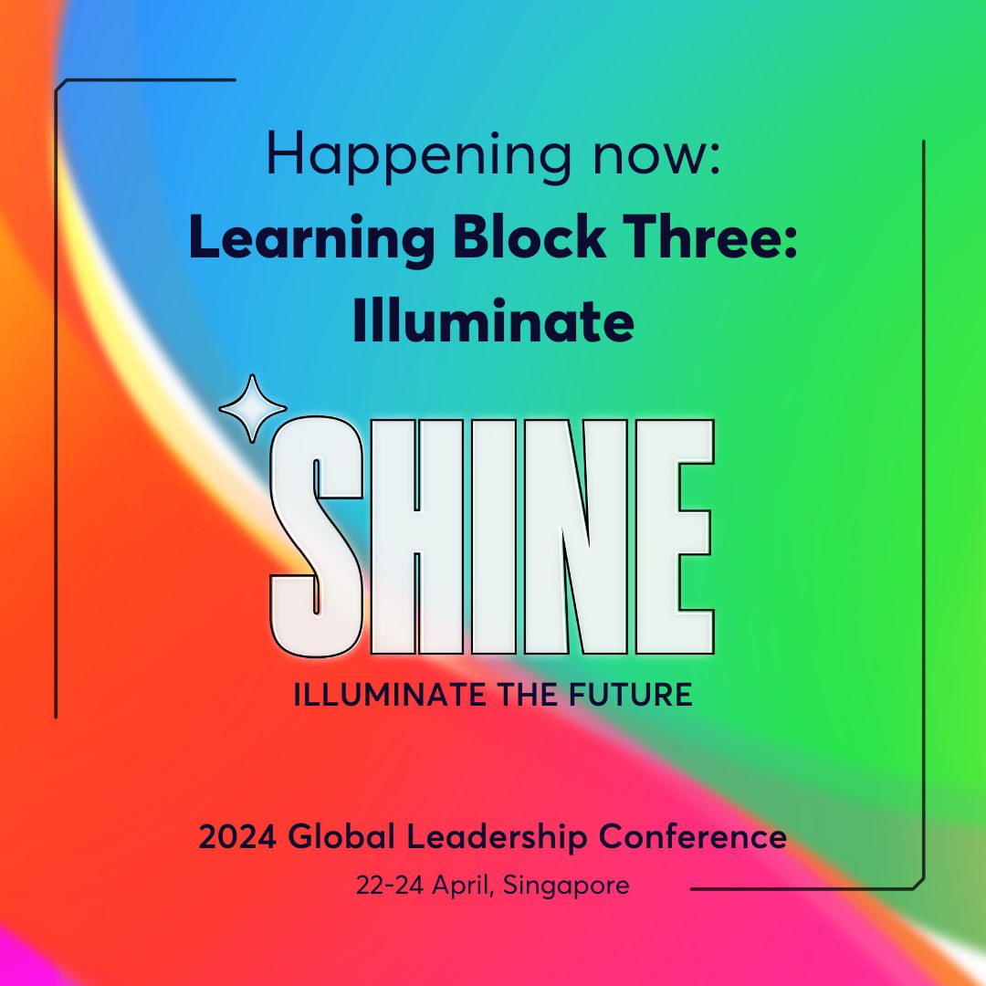 Back at our Learning Block Three: Illuminate ✨ Get ready for the final wave of inspiration by our last set of speakers for #2024GLCSingapore.