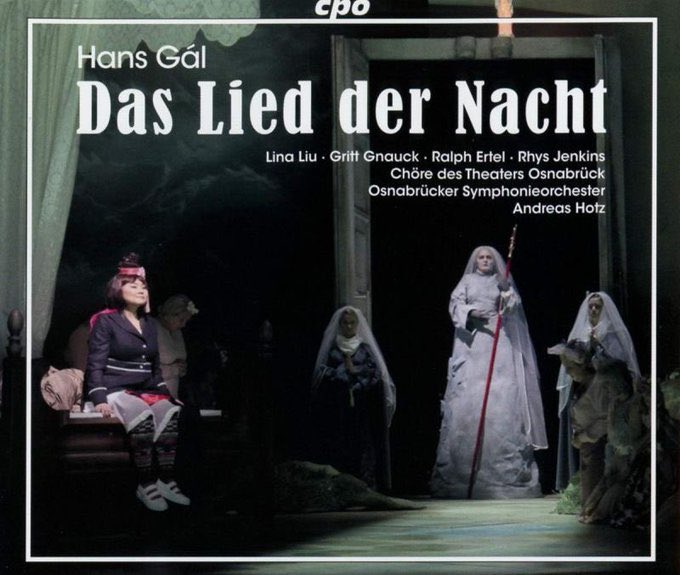 Recently rediscovered: Hans Gál’s Das Lied der Nacht was premiered at the Stadttheater Breslau ⁦@OperaWroclaw⁩ #OTD in 1926. @hansgalcomposer @TheaterOsna ⁦@naxos_uk⁩