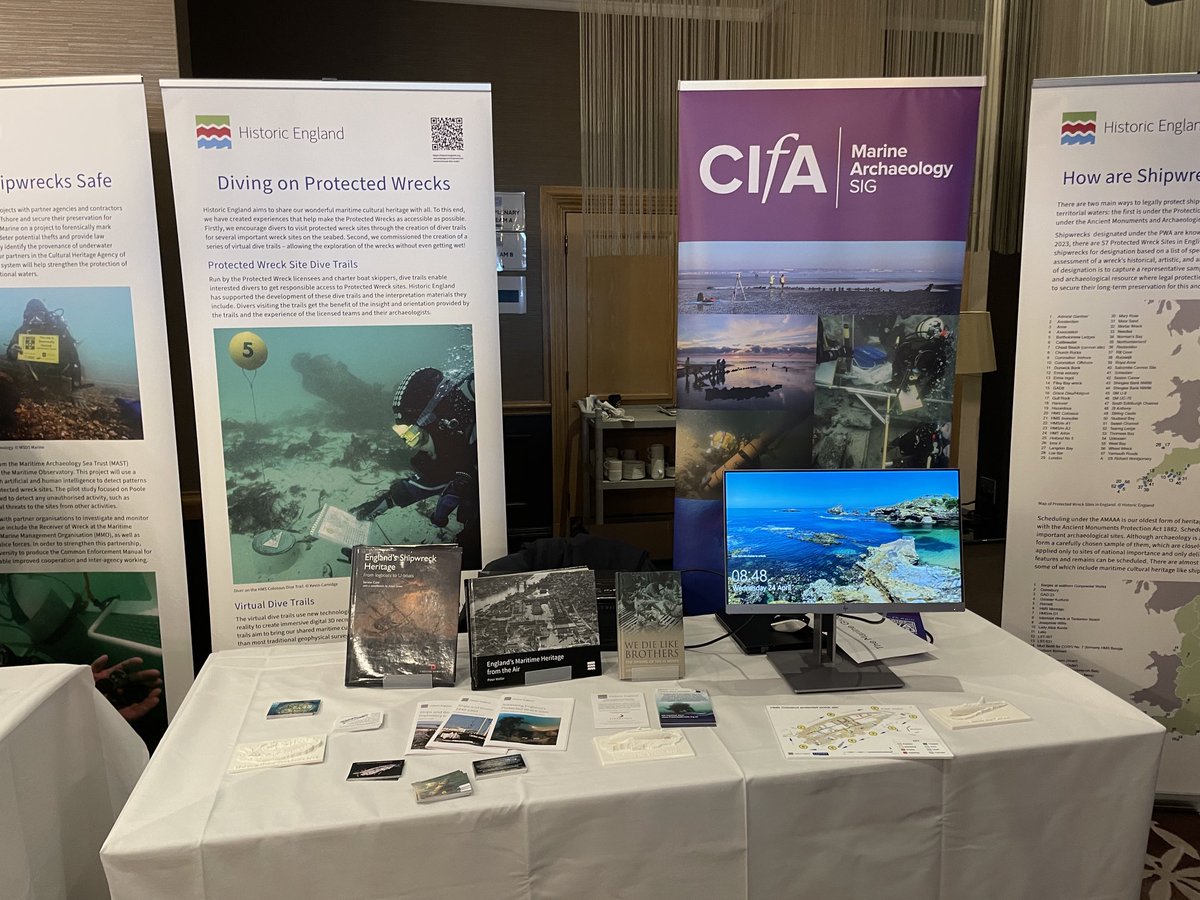 All set up at the ⁦@InstituteArch⁩ conference. Come and say hi to us on the ⁦@CIfAMarine⁩ stand