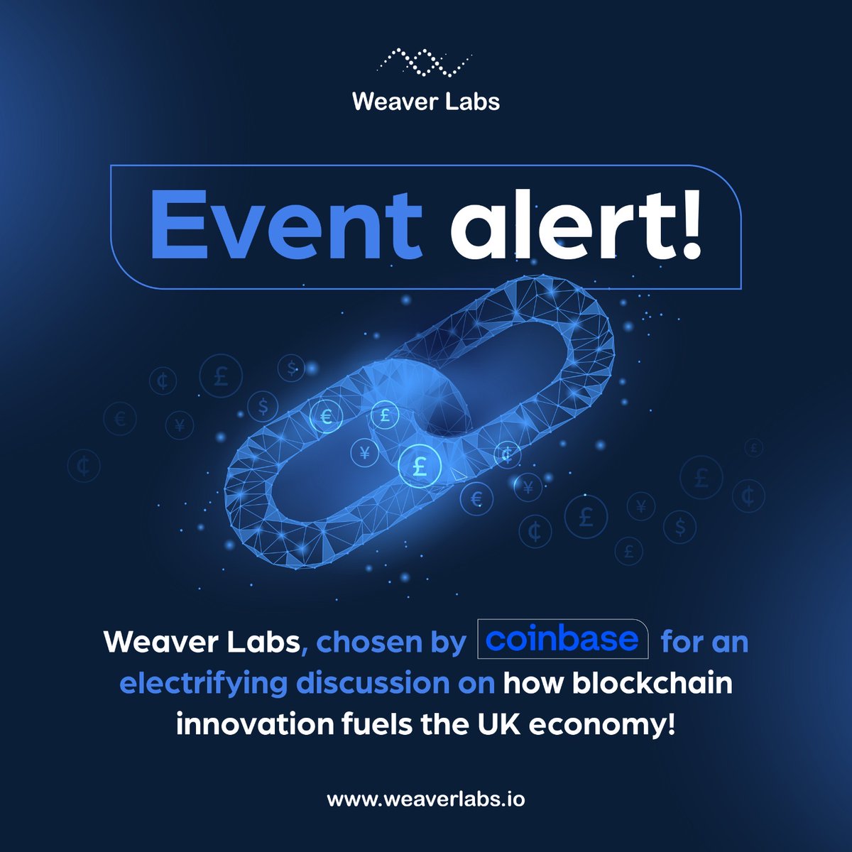 Even in a sea of blockchain projects, Weaver Labs remains a trusted choice 🏆 Today, we're excited to share that we'll be part of the Coinbase Conversations Event, 💬 discussing how blockchain powers the UK economy. This participation alongside stakeholders representing our…