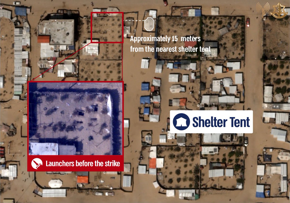 Hamas continues using humanitarian infrastructure with zero regard to Gaza civilians. Hamas placed loaded rocket launchers in a humanitarian zone in southern Gaza. The @IDF precisely struck the launchers before the rockets were fired with steps to mitigate harm to civilians.