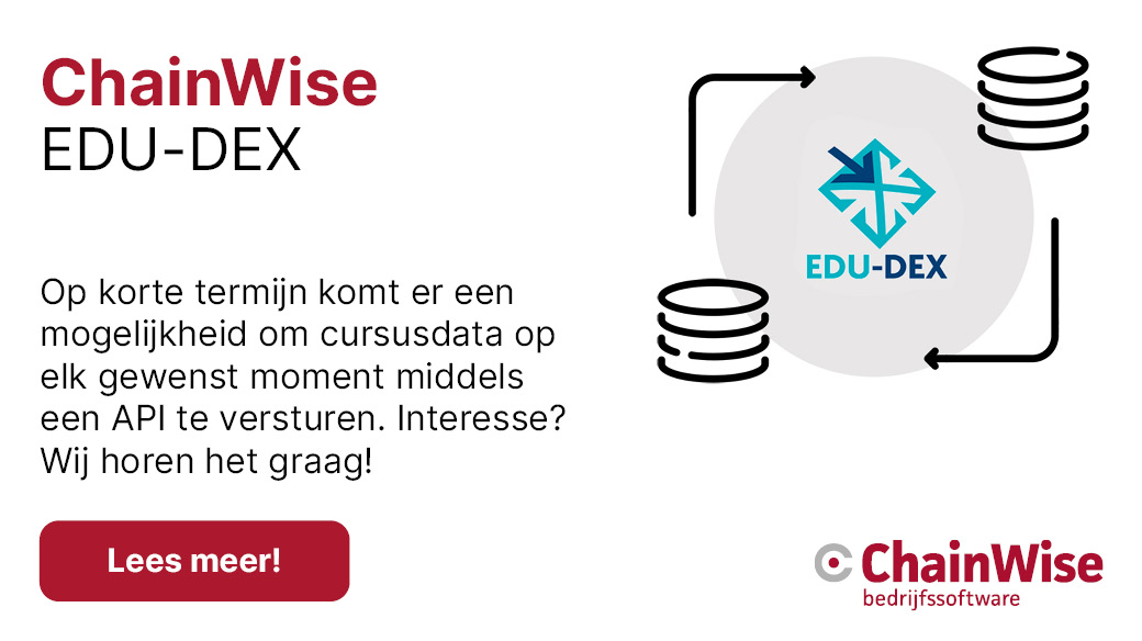 Op korte termijn komt er een mogelijkheid om cursusdata op elk gewenst moment middels een API te versturen. Interesse? Wij horen het graag!  #ChainWise #edudex #api 

Lees meer: chainwise.nl/ChainWise-bedr…