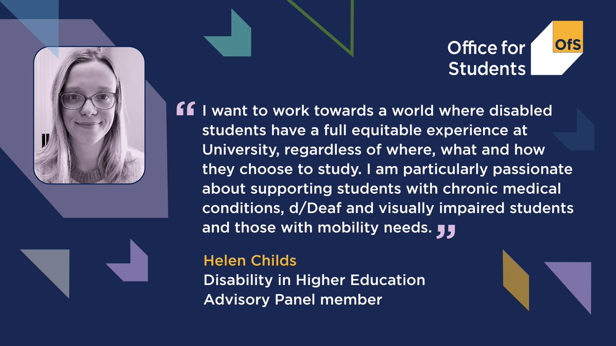 This month, the OfS announced the panel members who will be joining the new Disability in Higher Education Advisory Panel. The panel has been established to provide expert advice on improving the experience of disabled students in higher education: bit.ly/4aL6AlI