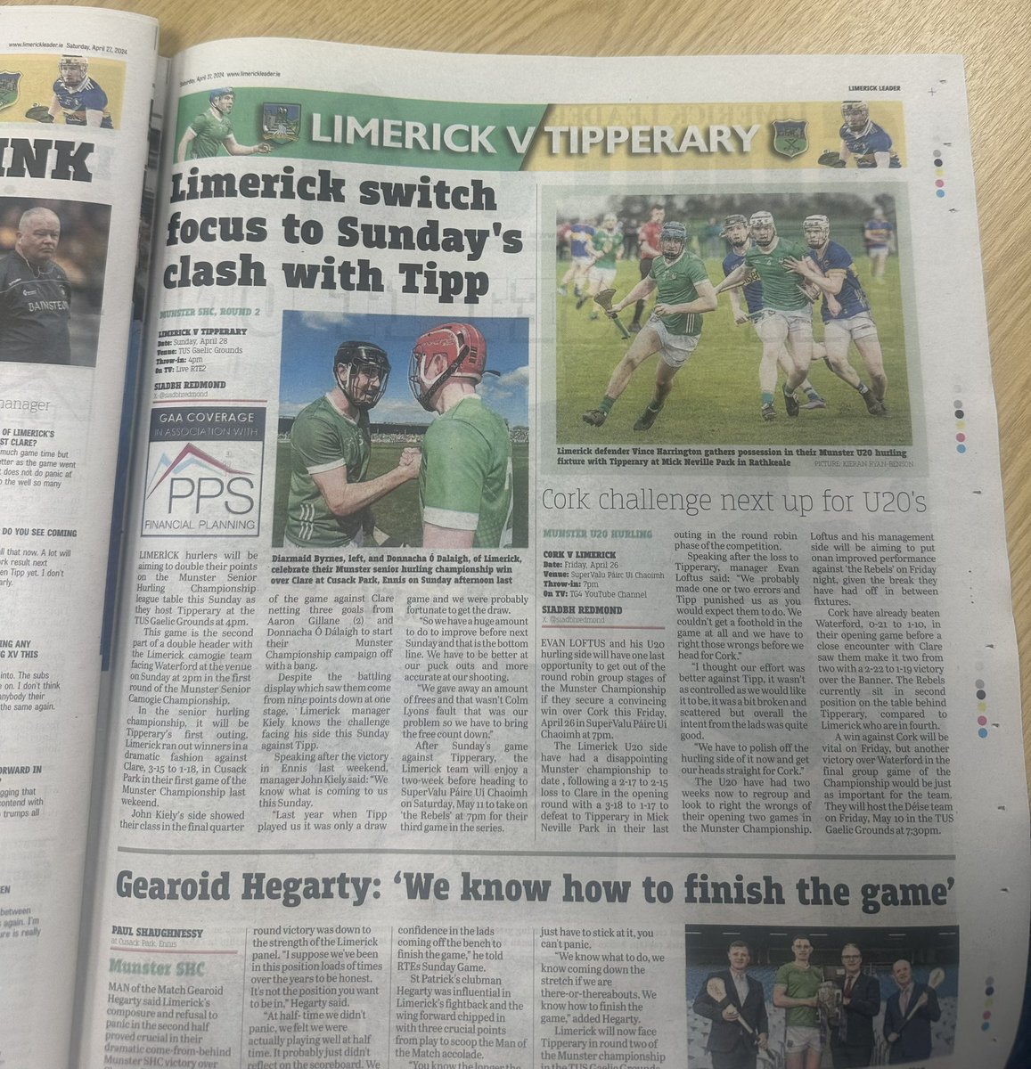 Another hugely busy week in the Limerick sporting world, get all your updates and info from today’s @Limerick_Leader 🗞️

My previews include:
✖️ Limerick v Tipperary in the second round of the Munster Senior Hurling Championship 
✖️ Limerick’s U20 hurlers