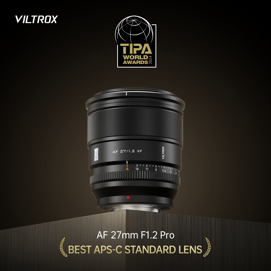 We are truly honored that Viltrox AF 27mm F1.2 Pro lens has won the title of BEST APS-C STANDARD LENS at the TIPA World Awards 2024!  🏆👏

#viltrox #viltrox27 #viltrox27mm12 #apsclens #photography #tipaworldawards2024
