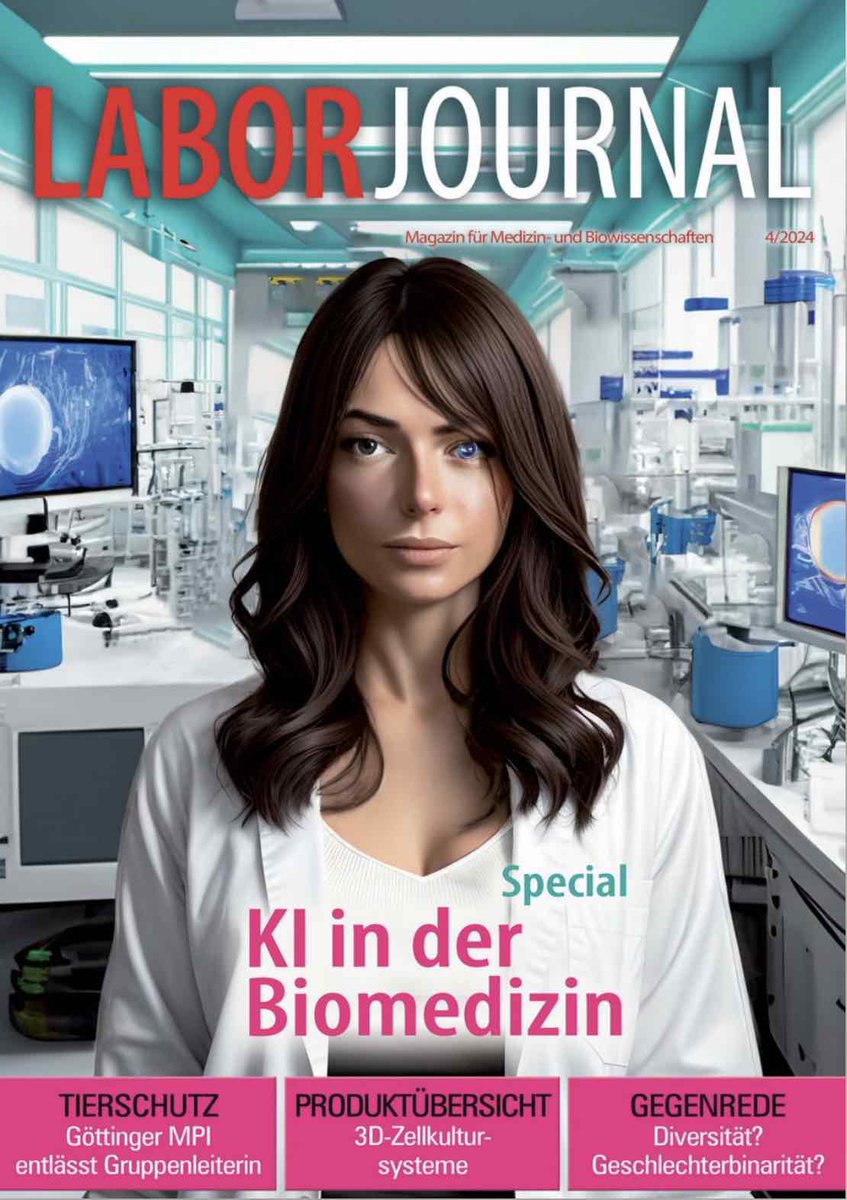 Unser Heft 4/2024 ist draußen!

Mit großem Special: #KI in der #Biomedizin 

Außerdem:
- Konflikt um #Tierversuche;
- #Diversität &amp; Geschlechterbinarität
- #Plagiate;
- #Pflanzenforschung;
- #Syphillis;
- #3D-#Zellkultur
- u.v.m.

Das ganze Heft online: laborjournal.de/rubric/aktuell…