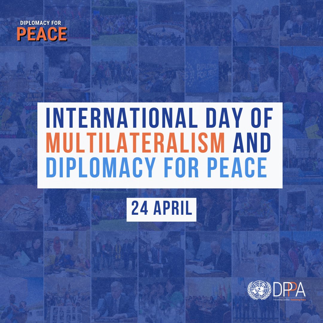 On the International Day for Multilateralism and Diplomacy for Peace, we stress the crucial role of #multilateralism to bring countries together and solve common problems.

#MultilateralismDay #DiplomacyDay #PeaceThroughDialogue

#TogetherForPeace