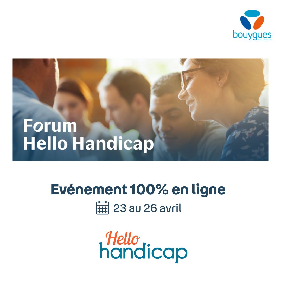 Le salon en ligne #HelloHandicap a débuté hier ! @bouyguestelecom s’est associé à cette nouvelle édition et propose plus de 200 offres d'emploi en CDD et CDI 💼 Découvrez-les sans tarder 👉 hello-handicap.fr/entreprises/41… #Diversité #Inclusion #Engagement