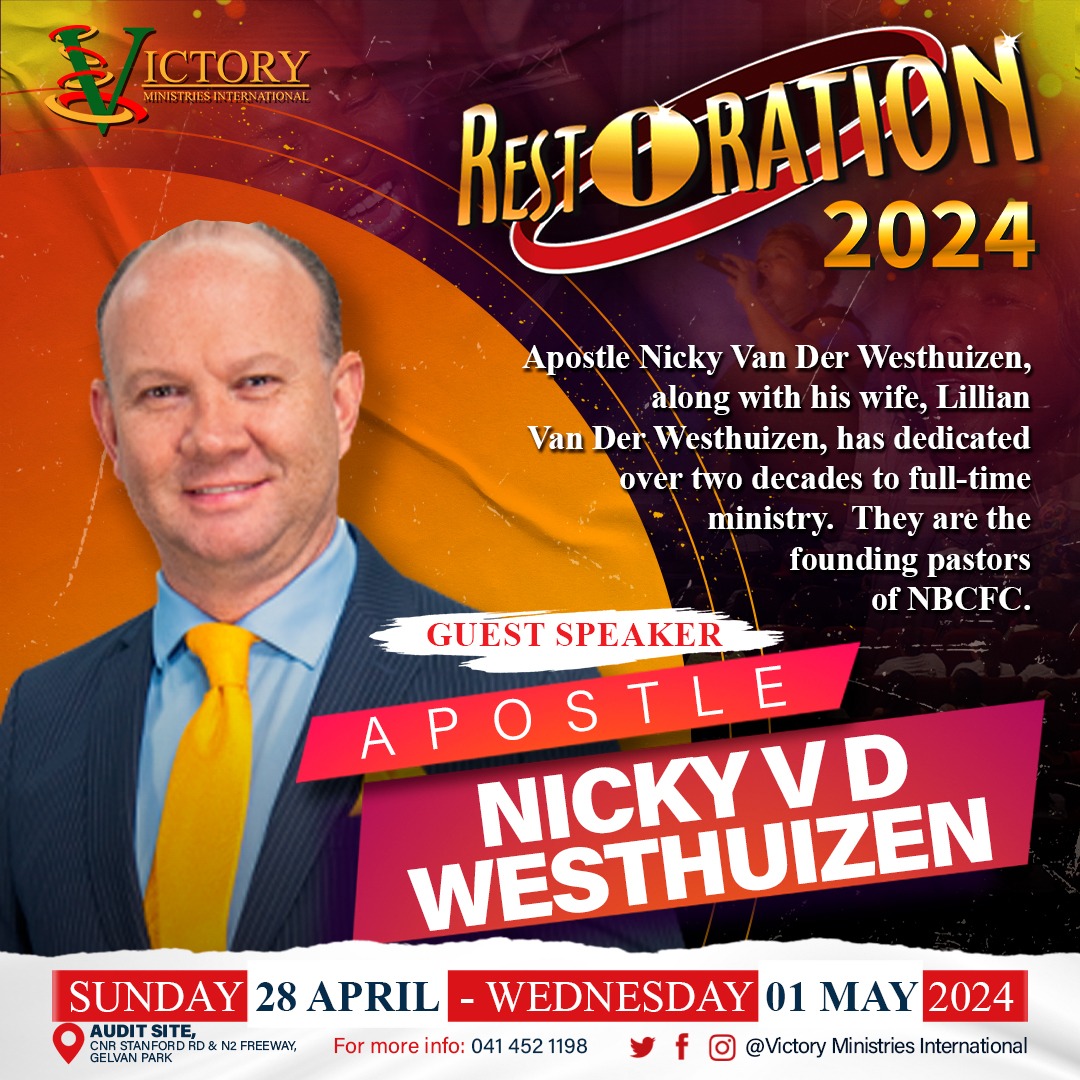 𝐑𝐄𝐒𝐓𝐎𝐑𝐀𝐓𝐈𝐎𝐍 𝟐𝟎𝟐𝟒
𝐉𝐨𝐢𝐧 𝐮𝐬 𝐟𝐨𝐫 𝐚 𝐩𝐨𝐰𝐞𝐫𝐟𝐮𝐥 𝐭𝐢𝐦𝐞 𝐨𝐟 𝐫𝐞𝐯𝐢𝐯𝐚𝐥 𝐚𝐧𝐝 𝐫𝐞𝐬𝐭𝐨𝐫𝐚𝐭𝐢𝐨𝐧 𝐰𝐢𝐭𝐡 𝐀𝐩𝐨𝐬𝐭𝐥𝐞 𝐍𝐢𝐜𝐤𝐲 𝐯𝐚𝐧 𝐝𝐞 𝐖𝐞𝐬𝐭𝐡𝐮𝐢𝐳𝐞𝐧.