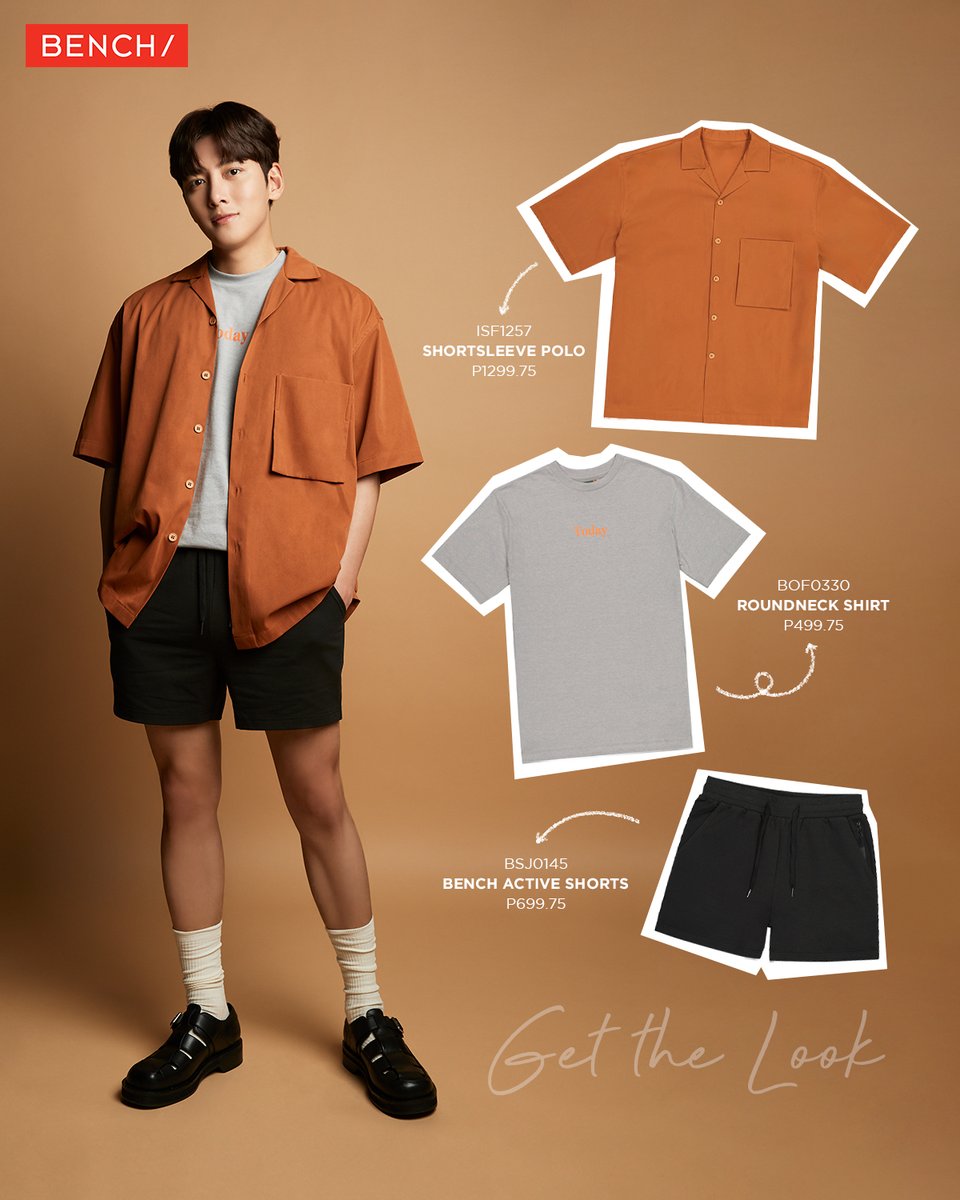 Who says everyday has to be ordinary? Take notes from #JiChangWook and turn heads with this effortlessly stylish look wherever you go. 💖

Polo (ISF1257) P1299.75
Shirt (BOF0330) P499.75
Shorts (BSJ0145) P699.75

#BENCHxJICHANGWOOK #GlobalBENCHSetter