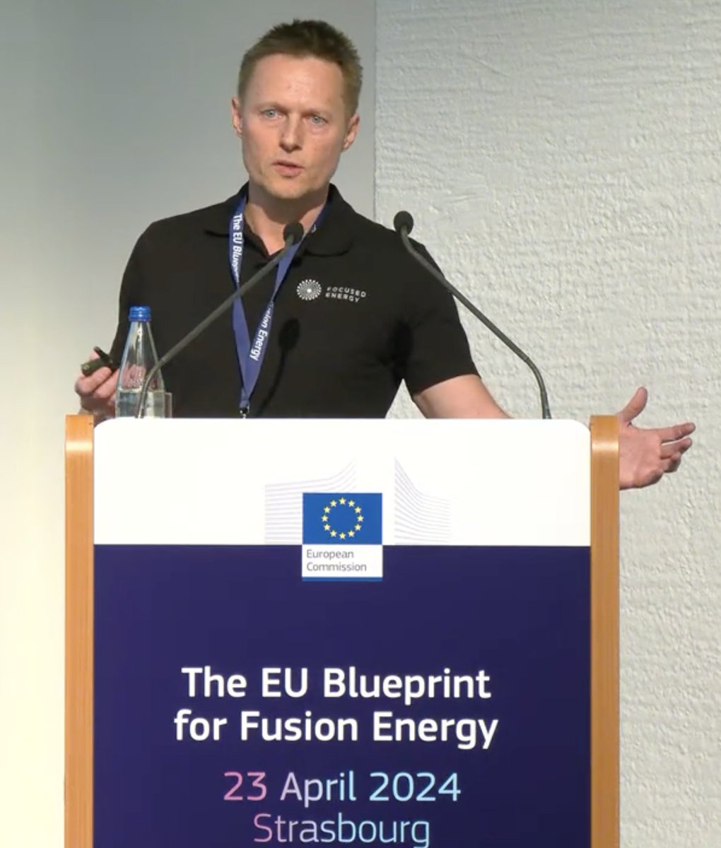 Regulation of #fusion #energy must be specific + separate from nuclear fission, as the processes are fundamentally different, with varying risks and hazard profiles, said our Co-founder and President Thomas Forner at the @EU_Commission in Strasbourg. #EUBlueprint
