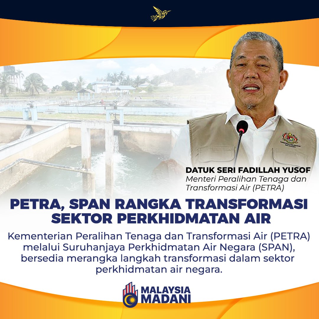 PETRA dan SPAN rangka transformasi sektor perkhidmatan air...
@MalaysiaMadani @DemiRakyatCH @PetraJayaMP @PETRAMalaysia