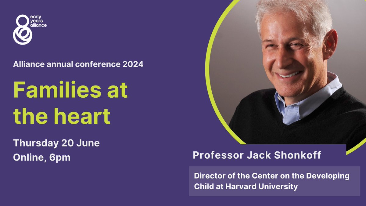 Have you secured your place at our annual conference yet? On 20 June, you'll have the chance to listen to professor Jack Shonkoff speak about the importance of a well-supported early years workforce & healthy communities around children Book your place: bit.ly/43p3Isk