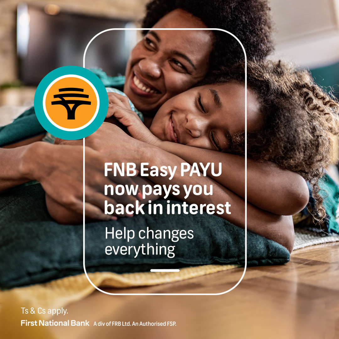Angisho niyazi we've always got your back 😎 That's why #FNBEasyPAYU now pays you back in interest just for keeping money in your account. Yes, you heard right 👂 as long as you keep a positive balance in your account, your zaka will grow in interest 🤑 Ts and Cs apply.