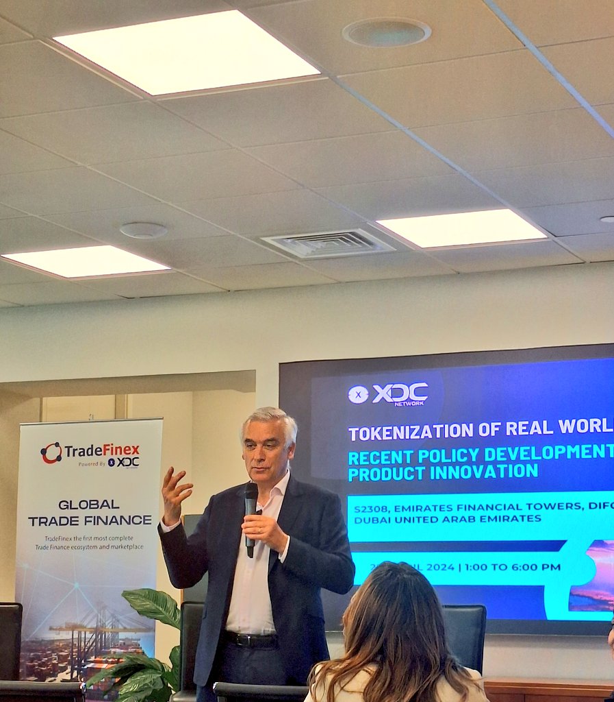 #tokenization of #RWA - Despite the bad weather, getting to #Dubai and taking part at the $XDC #token2049dubai's side event lead by @AndreCasterman is been full of concrete facts that outline the #XDCNetwork bright future 🔮 💛

#XDC #Blackrock 🚆